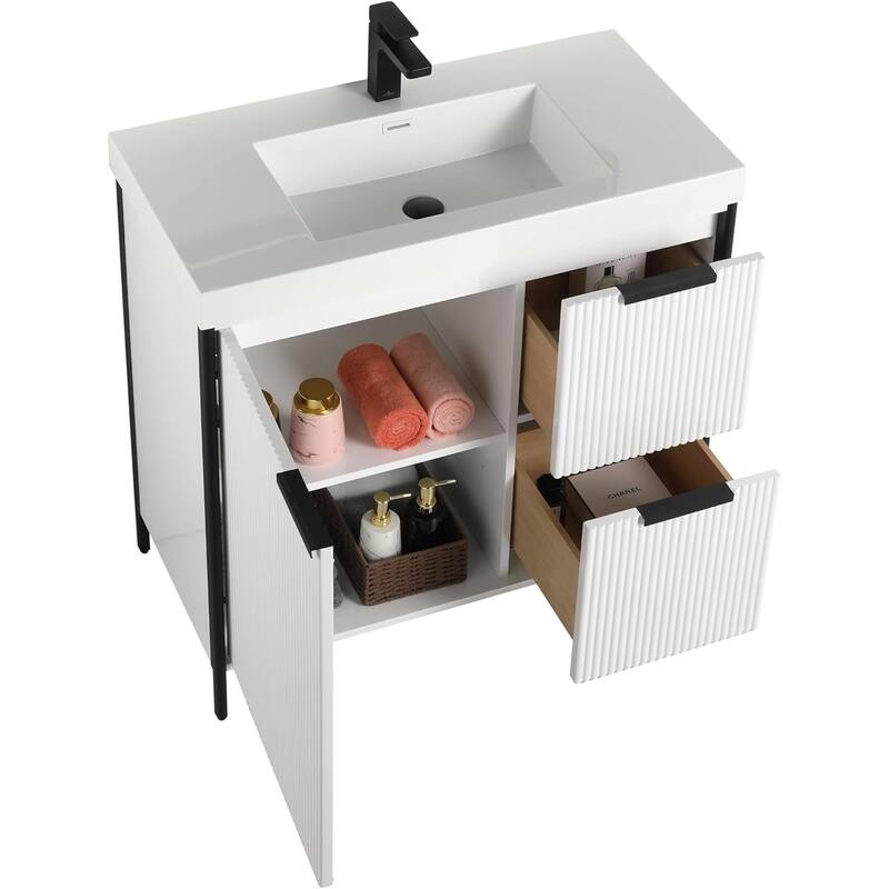 Blossom 36 Inch All Wood Freestanding Bathroom Vanity with Sink