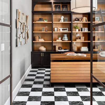 Merola Tile Merzoni Checker Ruzzini 17-7/8" x 17-7/8" Porcelain Floor and Wall Tile