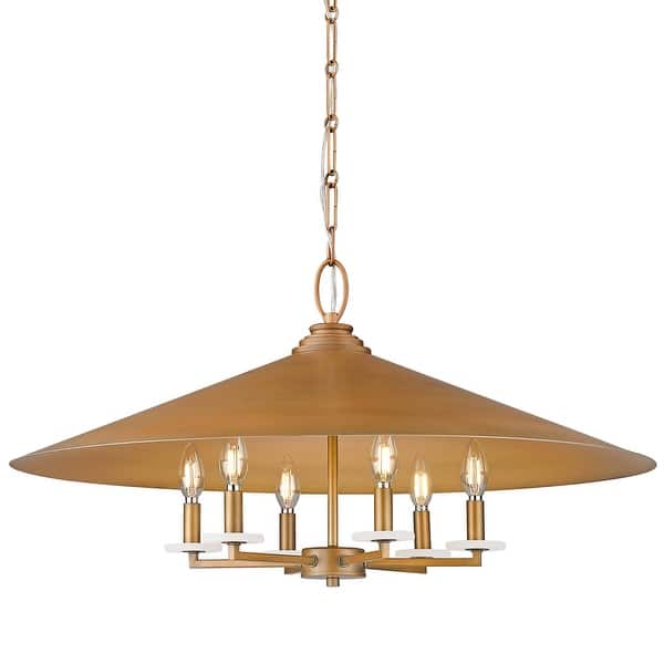 slide 2 of 11, Z-Lite 1953-32 Rialto 6 Light 32" Wide Pendant Signature Gold