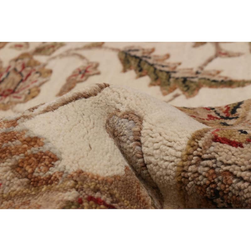 ECARPETGALLERY Hand-knotted Finest Agra Jaipur Cream Wool Rug - 8'0 x 9'9