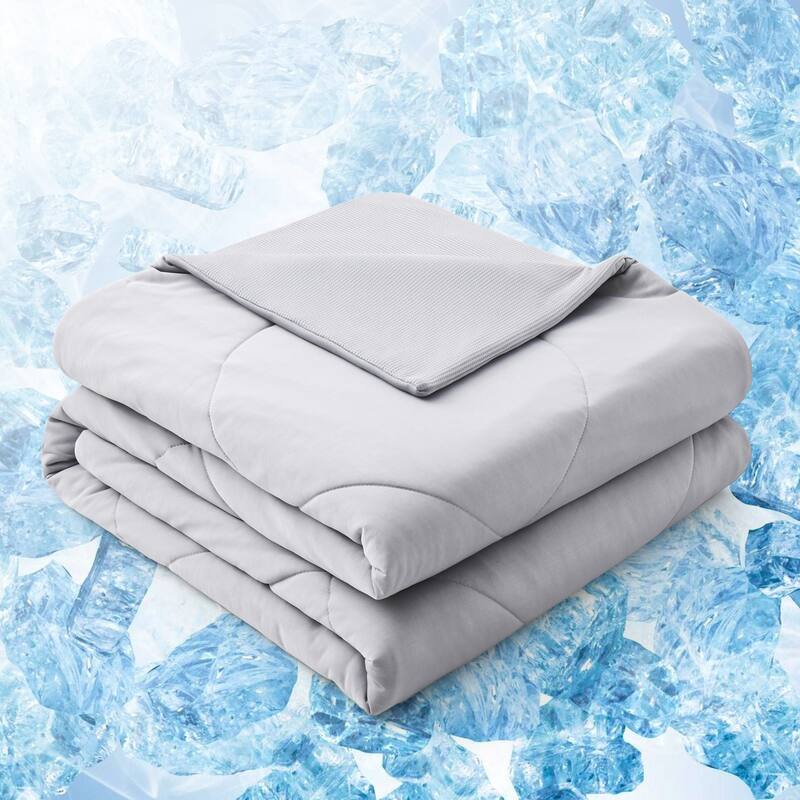 Lightweight Breathable Cooling Waffle Reversible Summer Blanket, Dual-side Cool Touch Comforter