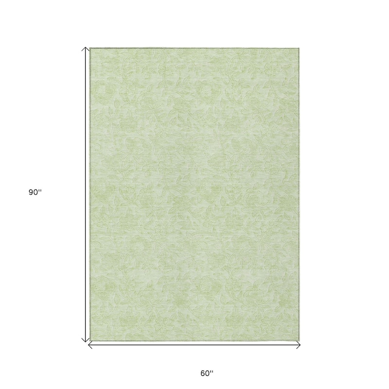 HomeRoots Floral Transitional Rectangle Outdoor Rug