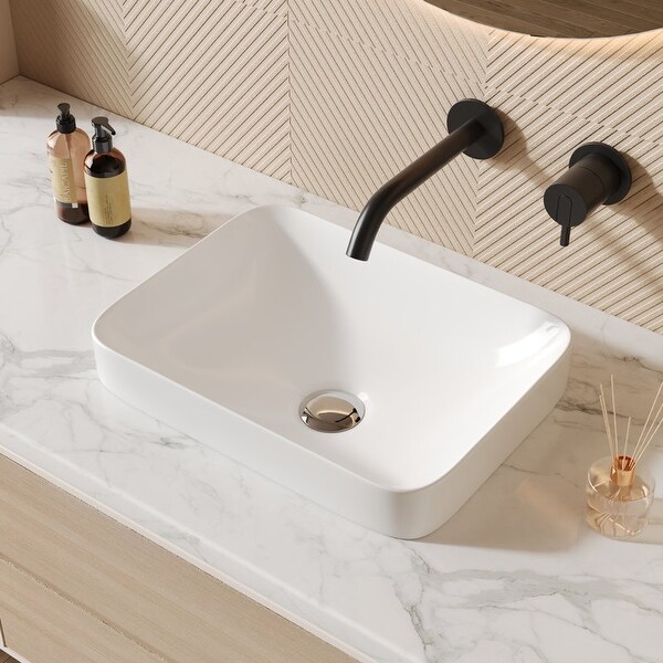 Deervalley Liberty 16'' X 12'' Drop-In Bathroom Sink Semi-Recessed