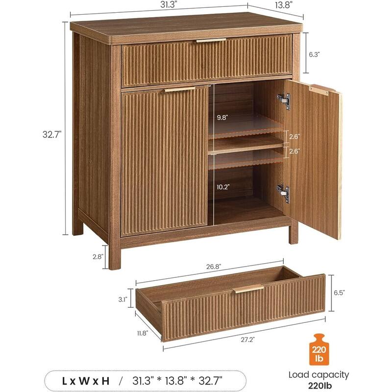 Sideboard Buffet Storage Cabinet,Buffet Table Storage Doors and Drawer