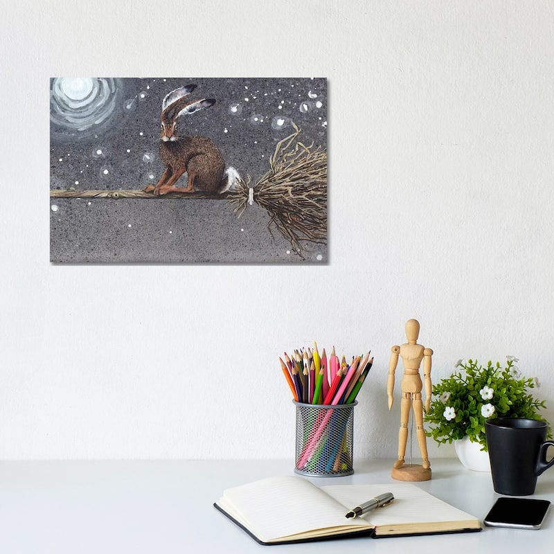 iCanvas "Flyaway Hare" by Maggie Vandewalle Canvas Print - 8x12x0.75