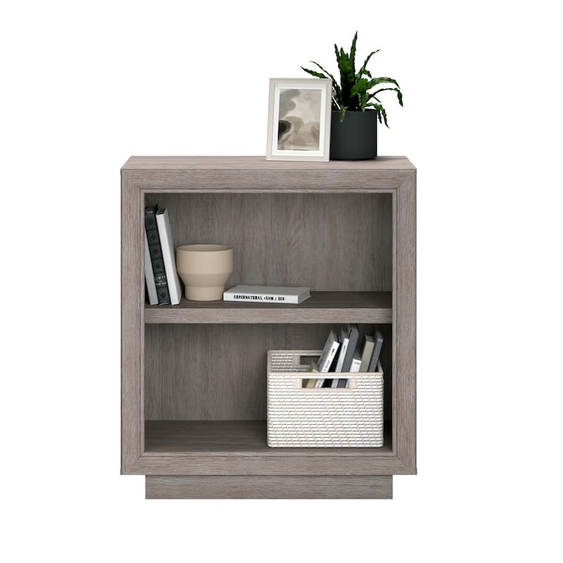 Wood Bookcase with Adjustable Shelf, Medium Gray - 29.29" W x 16.14" D x 33.07" H
