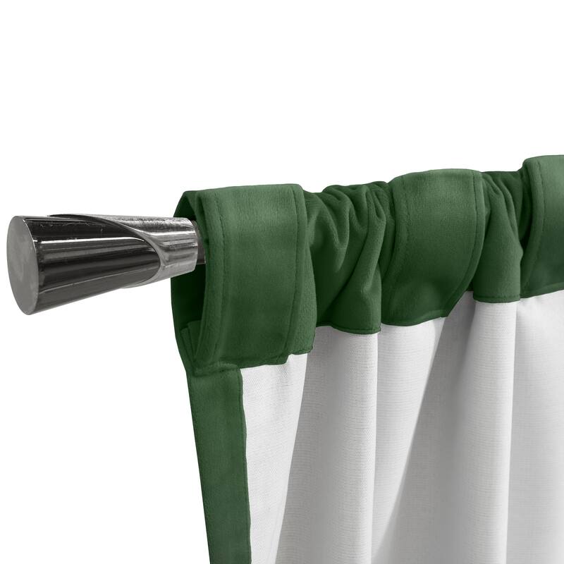 Scala Room Darkening Velvet Dual Header Curtain Panel