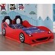 preview thumbnail 12 of 13, Wooden Twin Size Car Bed with LED Strip Lighting