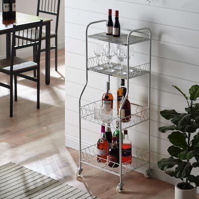 Rolling Bakers Rack (White)