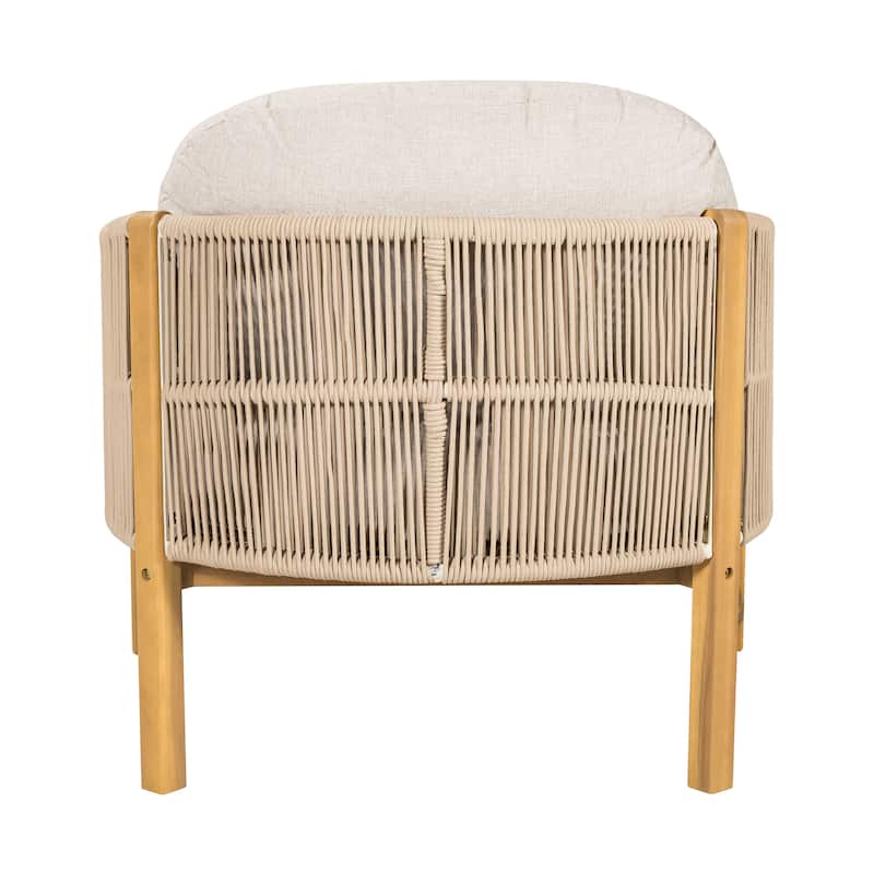 Leisure Chair Dining Chair Club Chair with Wood Frame, Teak Beige Padded Chair Office Chair Reception Chair Side Chair