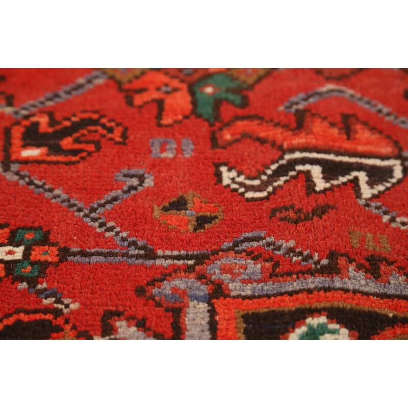 Hand Knotted Oriental 100% Wool Carpet Traditional Medallion Red Heriz Area Rug - 10' 3'' X 7' 9''