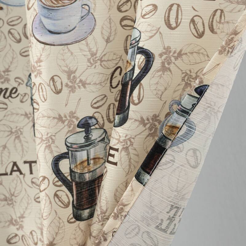 Latte Cucina Kitchen Curtain Set