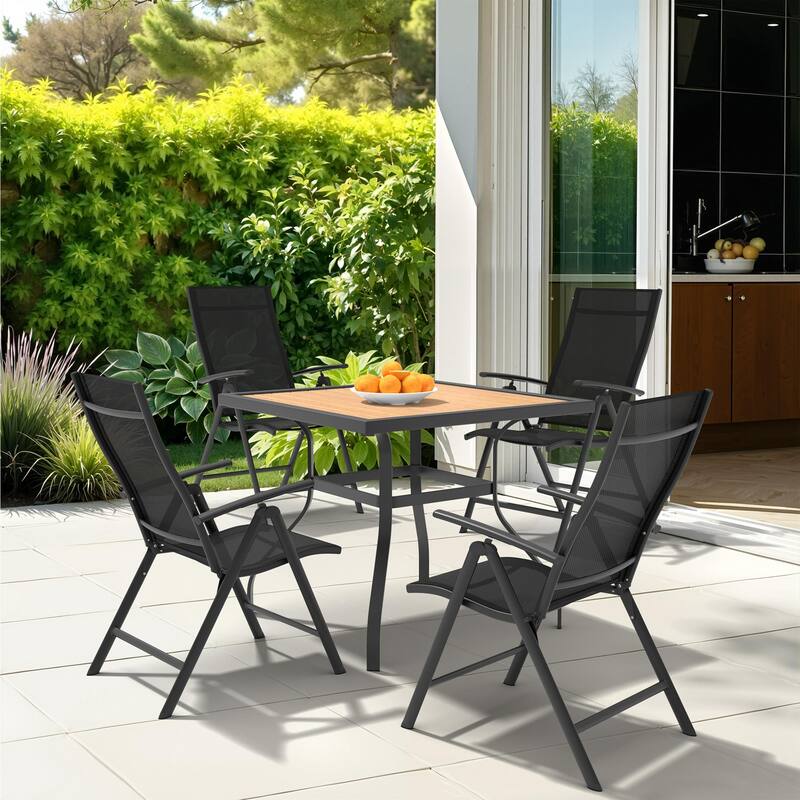 Pellebant Outdoor Durable Adjustable Reclining Folding Chair