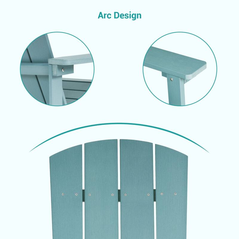 Bonosuki Outdoor HIPS WeatherResistant Plastic Adirondack Chairs On
