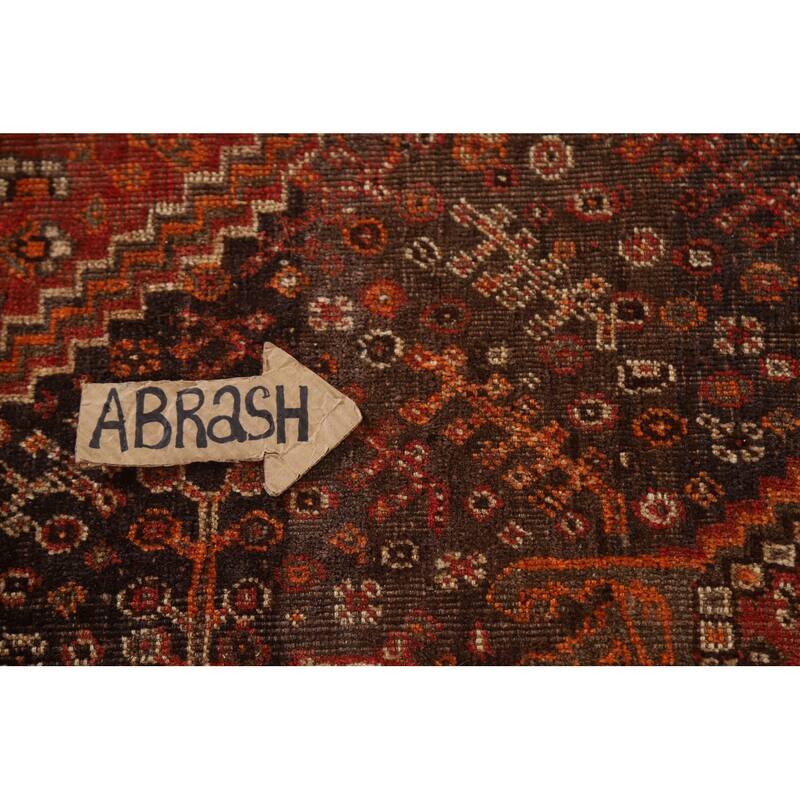 Vegetable Dye Shiraz Persian Antique Area Rug Handmade Wool Carpet - 5'1"x 8'0"