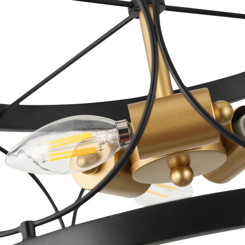 Farmhouse Retro Metal Drum Pendant Light for Dining Room Living Room Kitchen Island