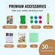 preview thumbnail 7 of 9, 2-in-1 Natural Wooden Double-Sided Wooden Magnetic Whiteboard Chalkboard Art Easel - 19.29”L x 17.12”W x 39.37”H