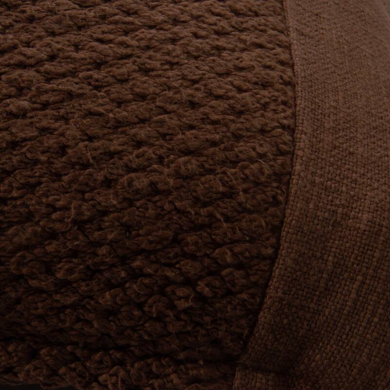 Rizzy Home Designed Blocked Textured Throw Pillow - Down - Cocoa