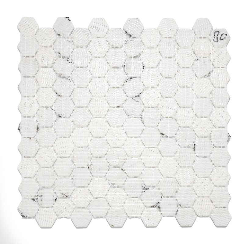 Eterna Hex 1x1 Blend Pattern Roman Matte Glass Mosaic Tile - Floor, Wall, Backsplash