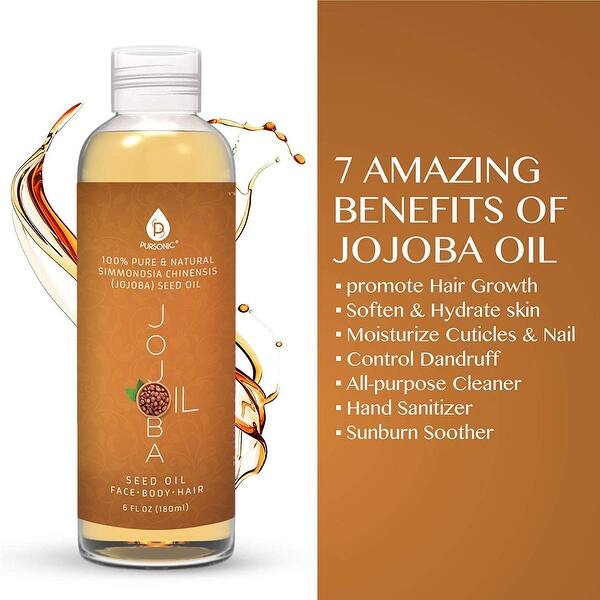 Shop Pursonic 100 Cold Pressed Pure Golden 6 Ounce Jojoba Oil For