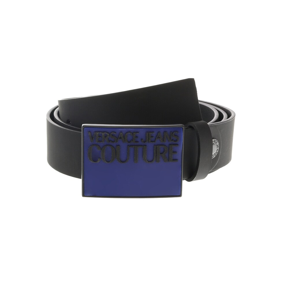 Versace Jeans Couture Black Signature Buckle Fully Adjustable Belt Size 28 to 42 for Mens