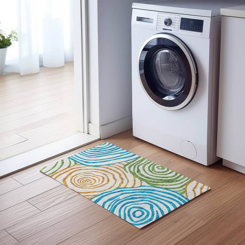 Machine Washable Indoor/ Outdoor Chantille Contemporary Dimensions Rug