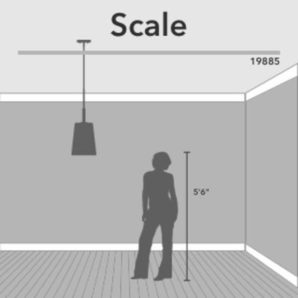 dimension image slide 3 of 4, Hunter Nolita 1 Light Pendant, Kitchen Island, Dining Room, Contemporary, White Glass Shade