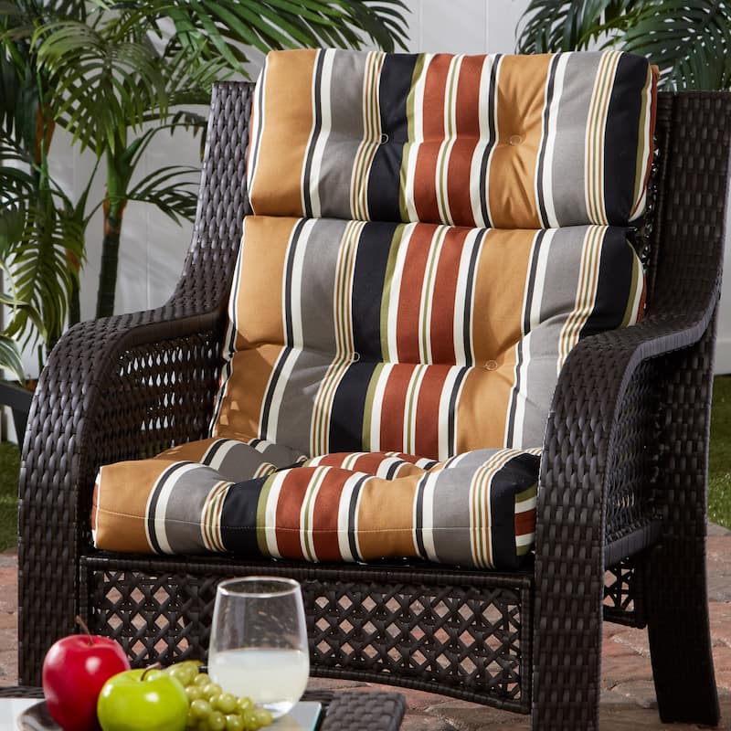 Brick Stripe 22-inch x 44-inch Outdoor High Back Chair Cushion (Cushion Only)