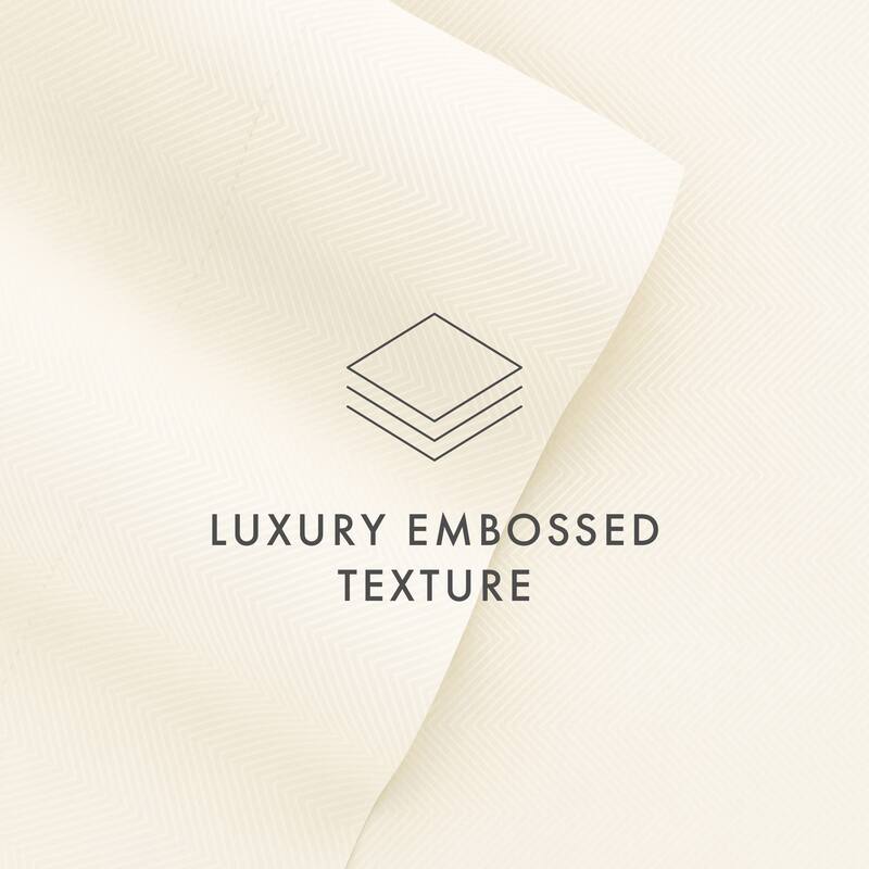 Soft Essentials Embossed Chevron Design 4-piece Deep Pocket Bed Sheet Set