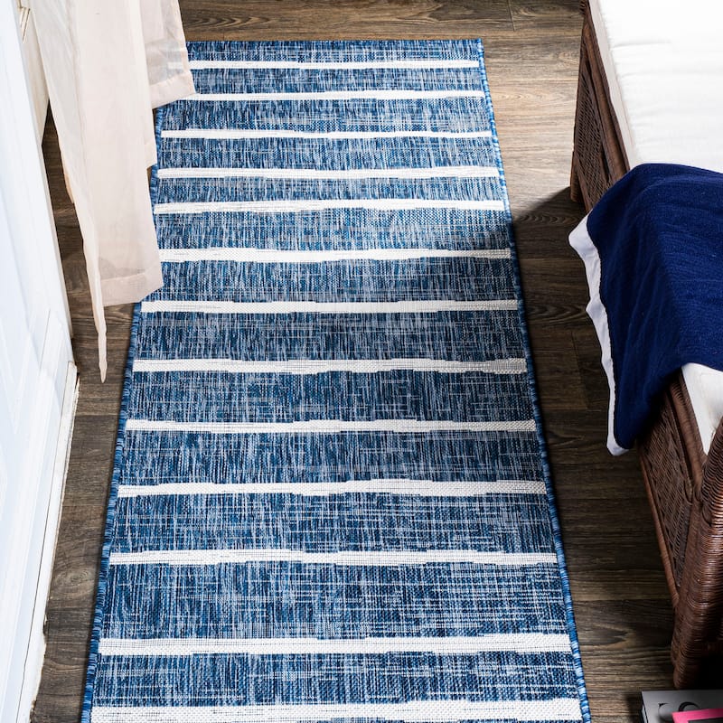 JONATHAN Y Andratx Berber Stripe Indoor/Outdoor Area Rug