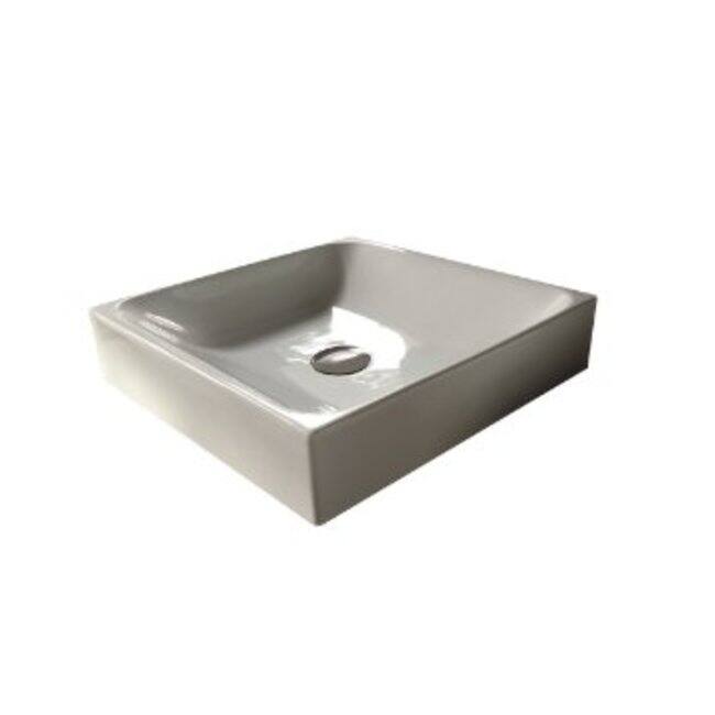 WS Bath Collections 17-11/16" Ceramic Vessel Bathroom Sink - White