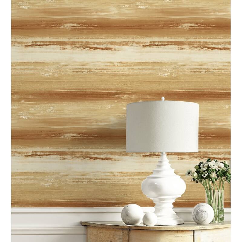 Seabrook Designs Marwick Watercolor Stripe Unpasted Wallpaper - 27 in. W x 27 ft. L