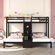 preview thumbnail 11 of 14, Triple Twin Bunk Bed with Storage Board, Built-in Staircase & Drawers - Sturdy Pinewood Frame