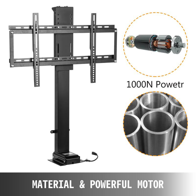 Motorized TV Lift with Swivel, Adjustable Height 28.74-68.11 Inch for 32-70 Inch TVs, Remote Controlled, 154 Lbs Capacity