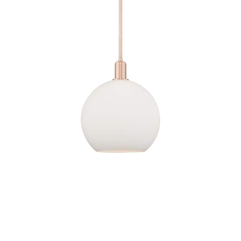 Innovations Lighting 716-1S-15-12 Athens Pendant Athens 12" Wide - Antique Copper / Matte White