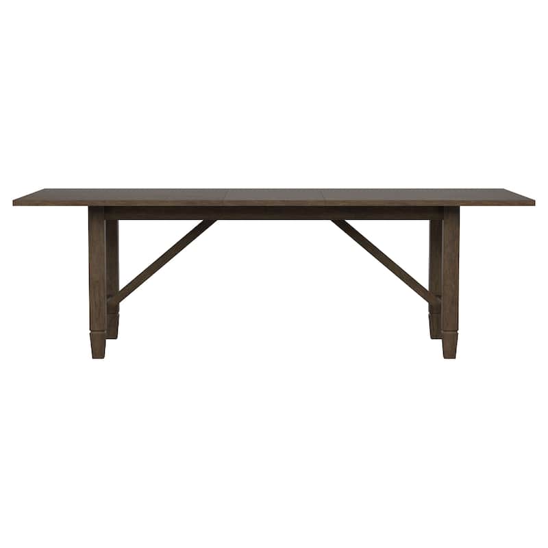 Andy 5pc Dining Table Set, Cane Rattan Back, Brown Wood, Beige Fabric
