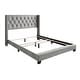 preview thumbnail 57 of 82, CraftPorch Glam Button Tufted Wingback Upholstered Bed