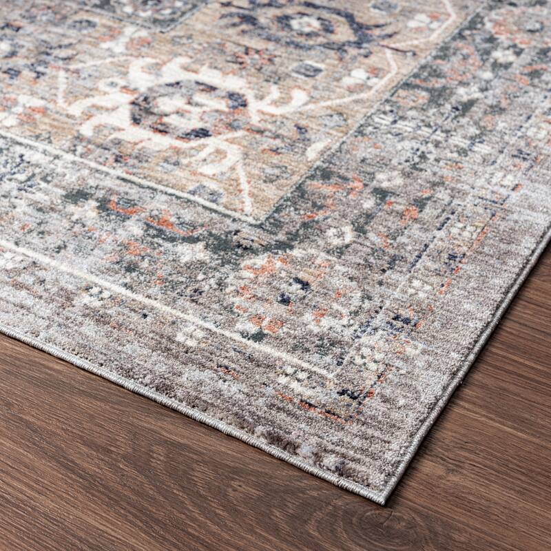 Vintage Greys Traditional Area Rug