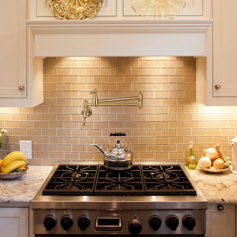 Copper Wall-Mounted Pot Filler Faucet