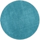 preview thumbnail 51 of 202, SAFAVIEH Laguna Shag Verdiana Solid Color 2-inch Thick Rug. 6'7" Round - Turquoise