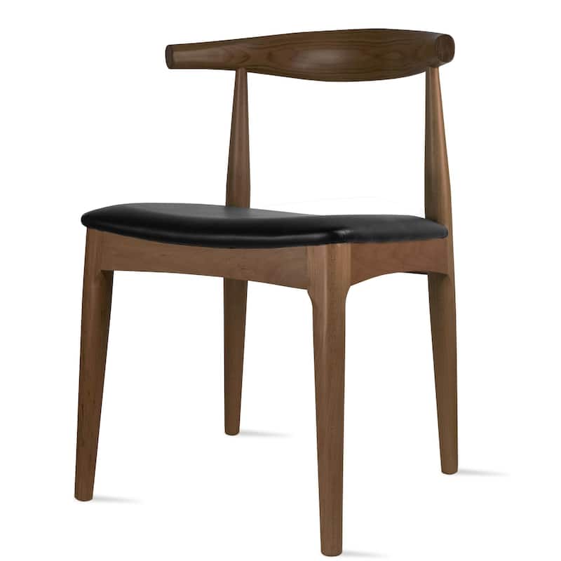 Set of 2 Contemporary Farmhouse Real Solid Wood Cushion Seat Dining Chairs Desk Elbow Side Chairfor Living Room Bedroom Kitchen