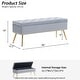 preview thumbnail 53 of 92, Velvet Storage Ottoman Bench with gold legs and Nailhead Trim for Bedroom/End of Bed/Entryway/Window