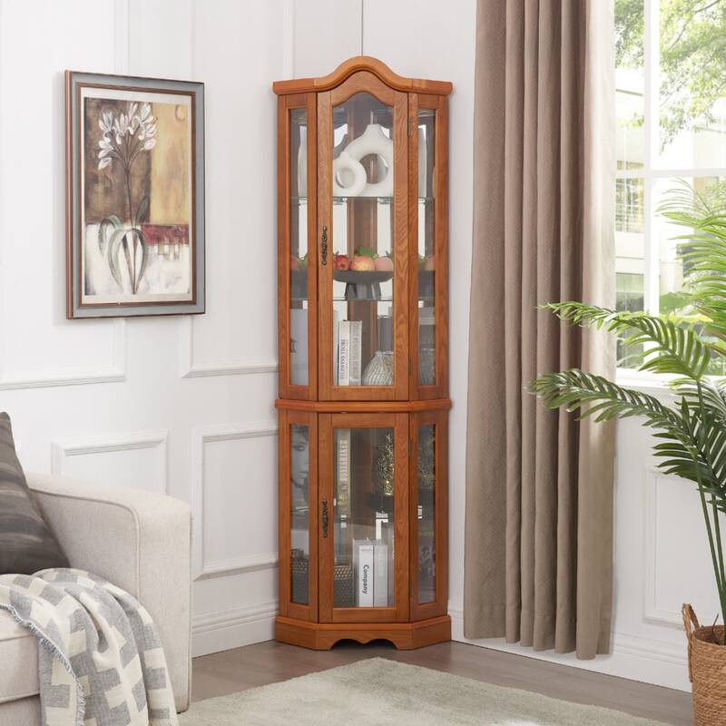 Crown Corner Jewelry Display Cabinet