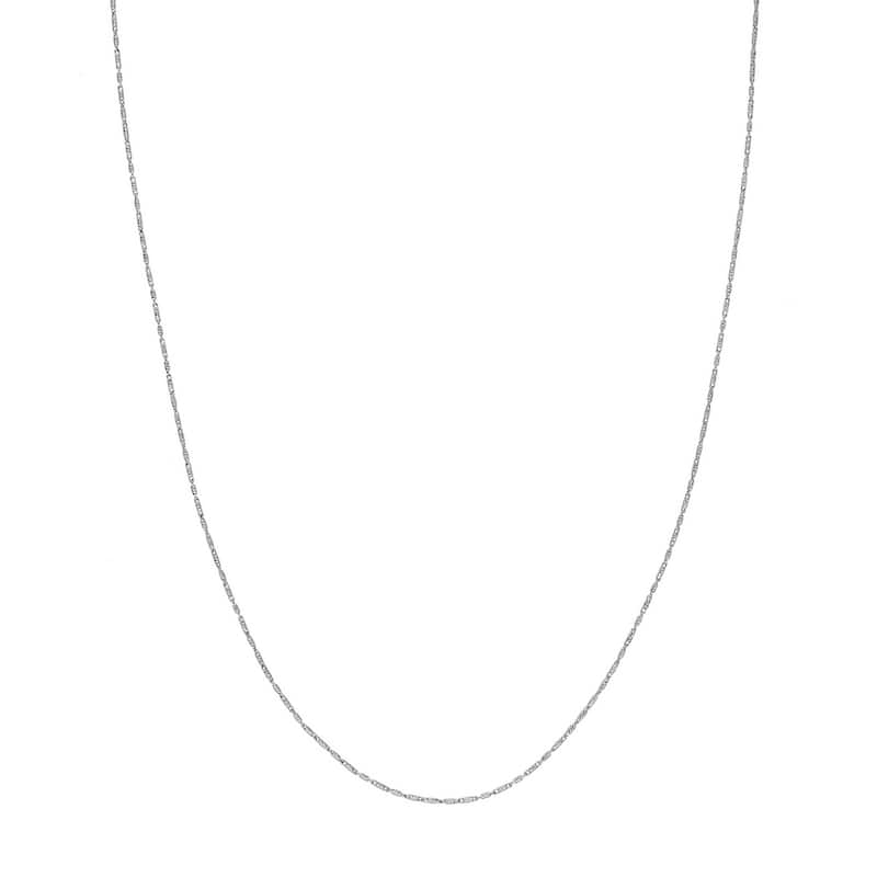 Curata 14k Yellow or White Gold 22" 0.95mm Adjustable Lumacina Chain Necklace (Lobster)