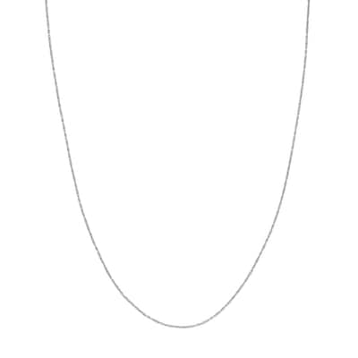 Curata 14k Yellow or White Gold 22" 0.95mm Adjustable Lumacina Chain Necklace (Lobster)
