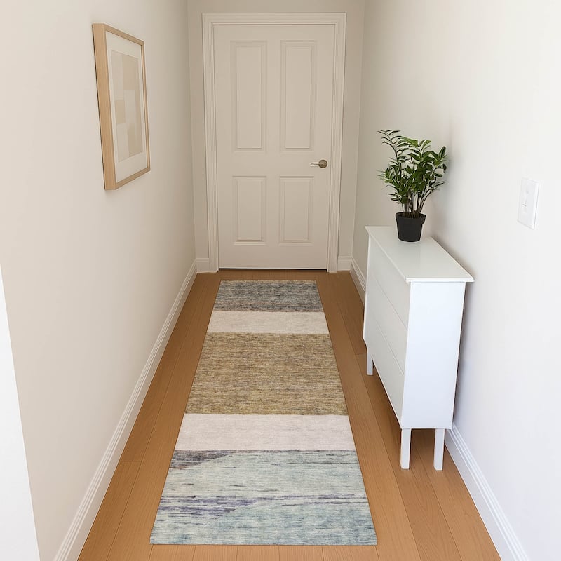 Premium Washable Super Soft Ombre Gabbeh Mayfield Rug - Mocha - 2'3" x 7'6"
