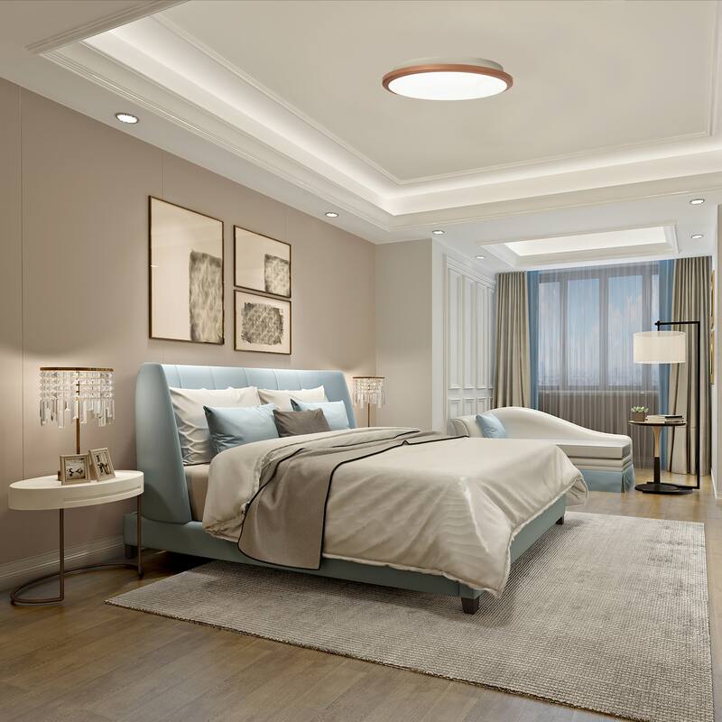 Round LED Ceiling Light Fixture Flush Mount 6500K Cool Daylight Energy