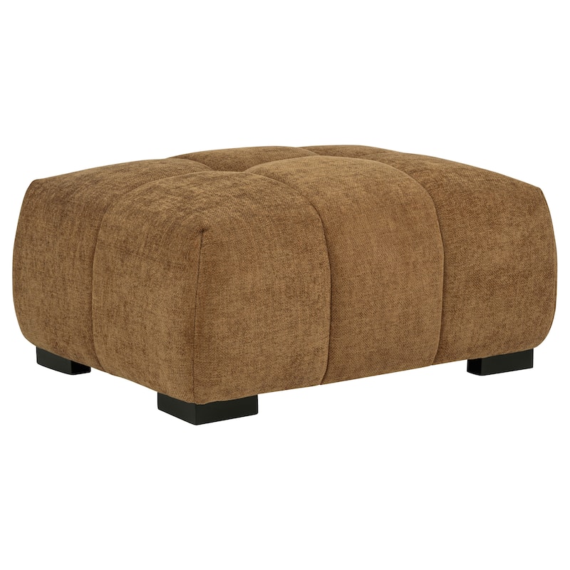 Octavia Fabric Upholstered Rectangular Ottoman - Amber