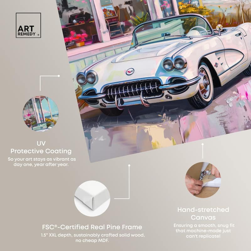 Classic Beach Store Canvas by Art Remedy, Gallery Wrapped