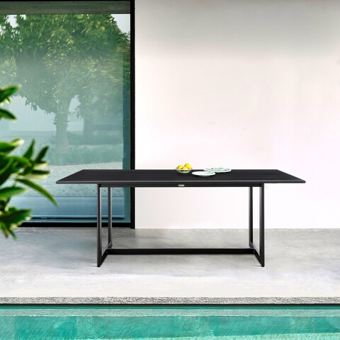 Cayman Outdoor Patio Dining Table in Aluminum